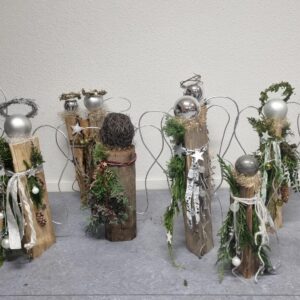 Scheitholzengel basteln